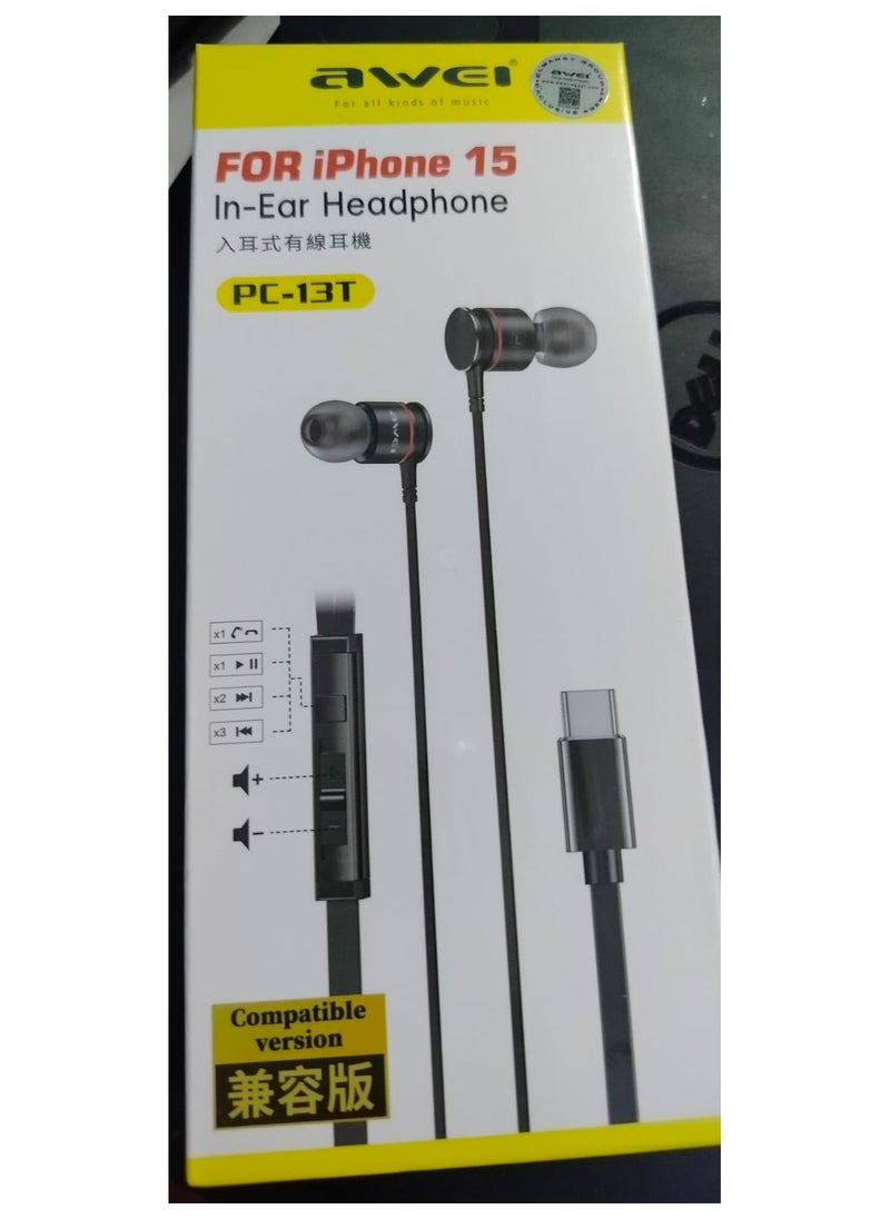Awei - FOR iPhone 15In-Ear Headphone - Image 1