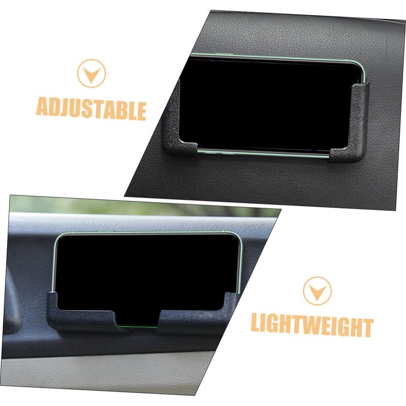 2Pcs Black Adjustable Angle Self Adhesive Car Phone Holder Dashboard Mount For Secure Navigation - Image 4
