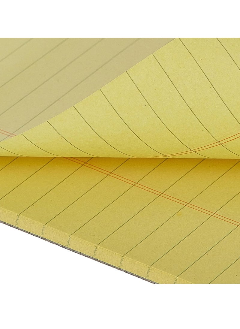 MARKQ - Writing Pad 50 Sheets Single line Yellow Legal Notepad, A4 Notebook Sheets for School, College, Office Supplies - Image 1