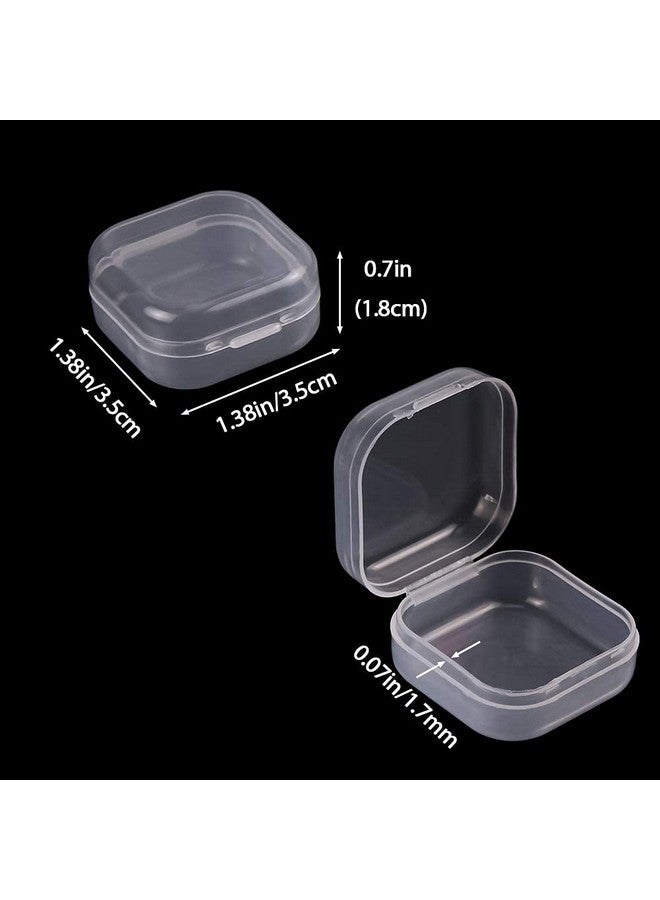 DUOFIRE Small Containers With Lids 24 Packs Plastic Box Clear Small Storage Containers Bead Organizer For Beads, Crafts, Jewelry, Small Items (1.38X1.38X0.7 Inches) - Image 2