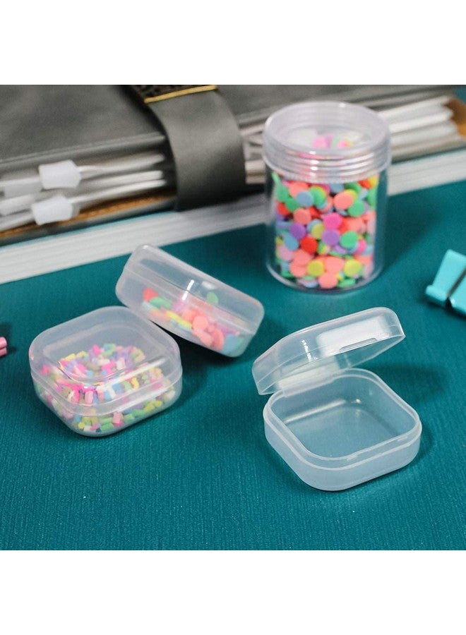 DUOFIRE Small Containers With Lids 24 Packs Plastic Box Clear Small Storage Containers Bead Organizer For Beads, Crafts, Jewelry, Small Items (1.38X1.38X0.7 Inches) - Image 4