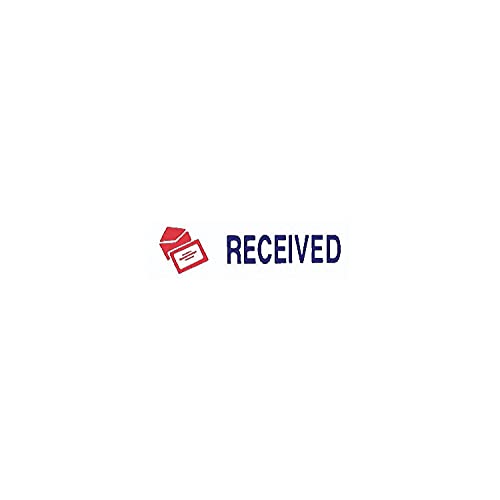 ACCUSTAMP2 035537 Pre-Inked Shutter Stamp with Microban, Red/Blue, Received, 1 5/8 x 1/2 - Image 4