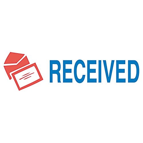 ACCUSTAMP2 035537 Pre-Inked Shutter Stamp with Microban, Red/Blue, Received, 1 5/8 x 1/2 - Image 2