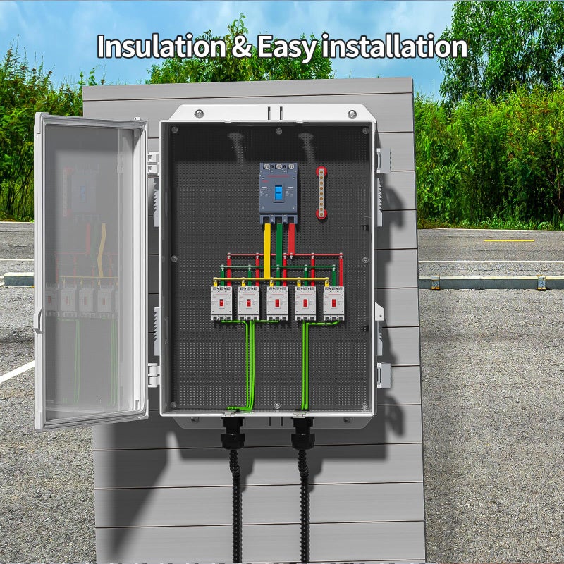 Namunanee Outdoor Electrical Junction Box, ABS Water Resistant Enclosure with Internal Mounting Panel & Hinged Cover, 15.7" H* 11" L* 5.9" W - Image 3