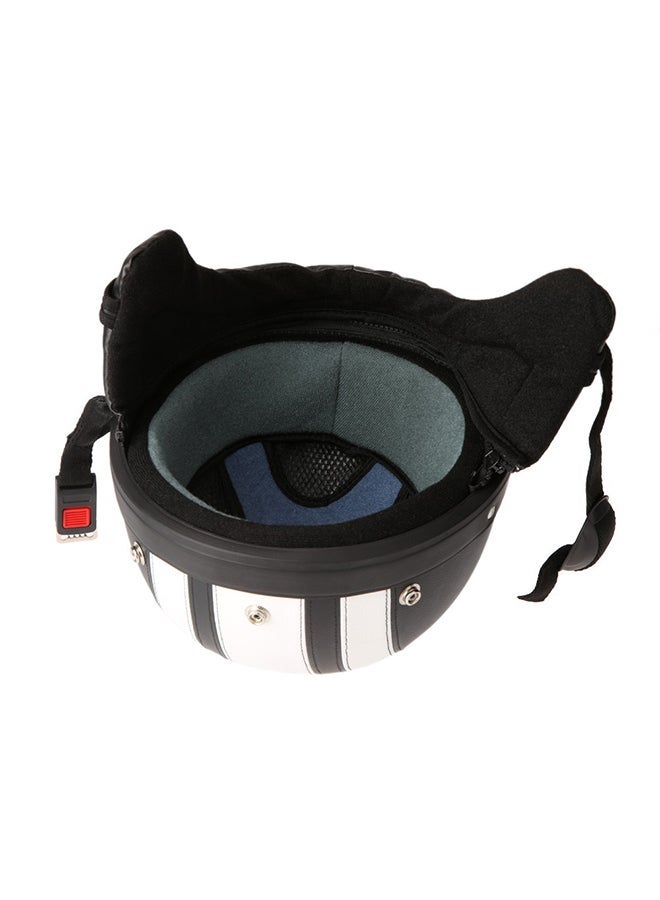 Generic Open Face Bike Helmet With Visor And Goggles  - Image 3