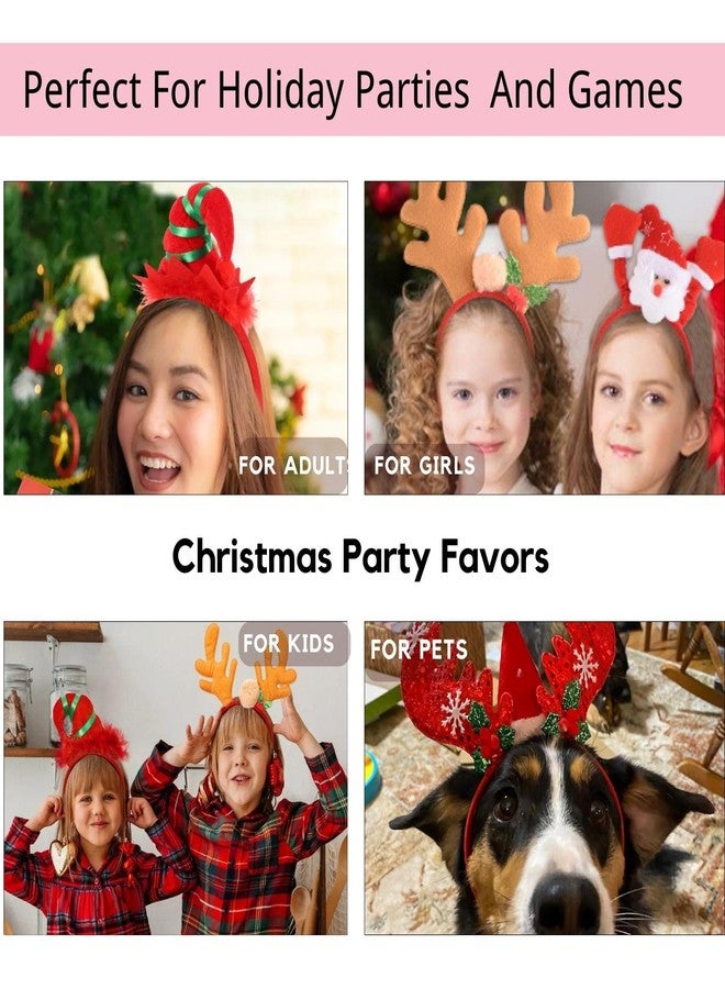 SEVEN STYLE 12 PCS Holiday Headbands,Cute Christmas head hat toppers,Great Fun and Festive for Christmas Party Favors Holiday Favors Photos Booth - Image 5