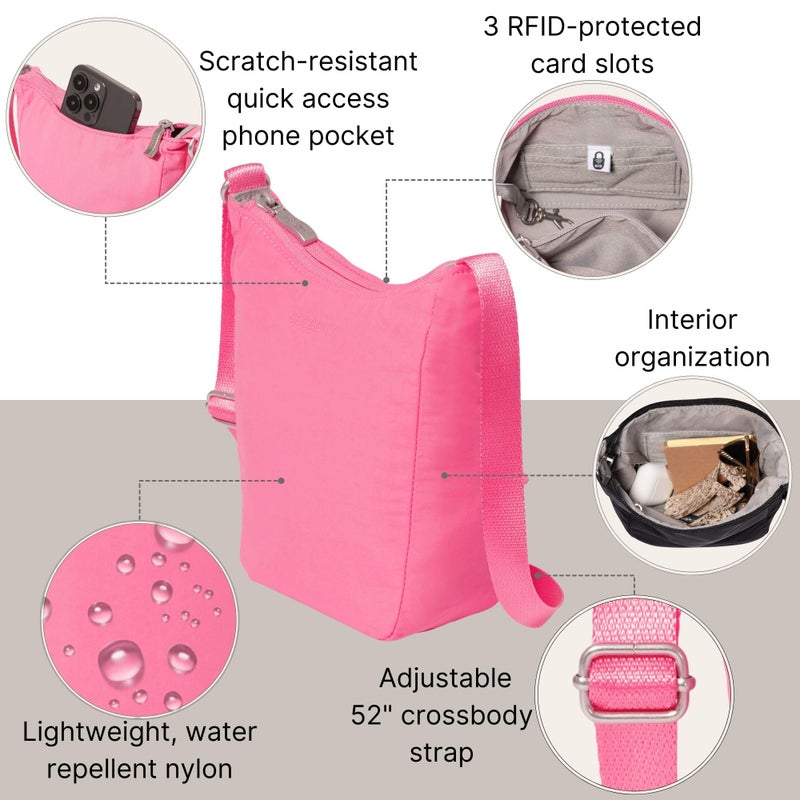 Baggallini Swift Mini Crossbody Bag for Women - 4.5x7 Small Travel Purse with Crossbody Strap and RFID - Image 3