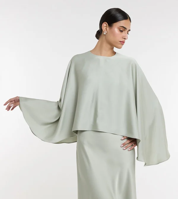 BCBG Draped Satin Bolero