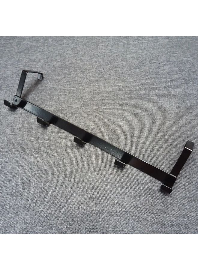 خطاف أسود فوق الباب رف بدون حفر تركيب مثبت على الحائط منظّم - Image 1