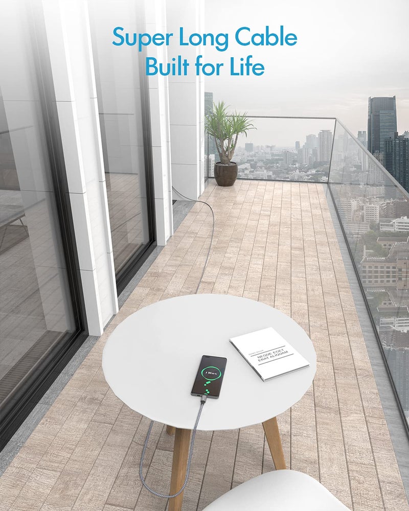 Baiwwa Extra Long USB C Cable 20ft, USB A to Type C Cable Charger Cord Premium Nylon Braided for iPhone 16 15 Series Samsung Galaxy Note Tab, Moto, LG, Pixel and More USB C Smartphone & Tablet - Image 2