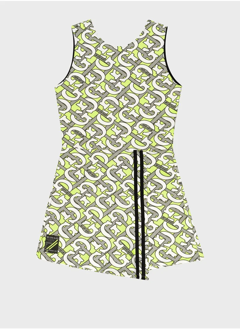 Gloss! Kids Printed Half Body Romper