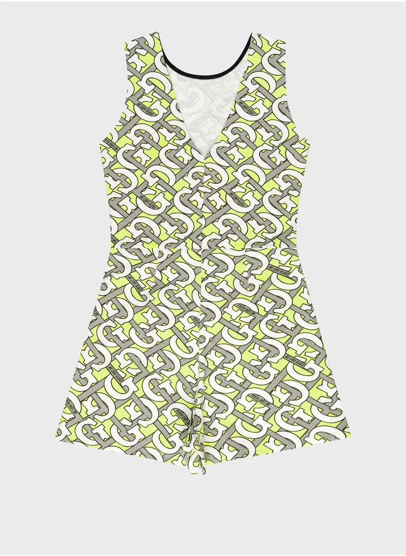Gloss! Kids Printed Half Body Romper