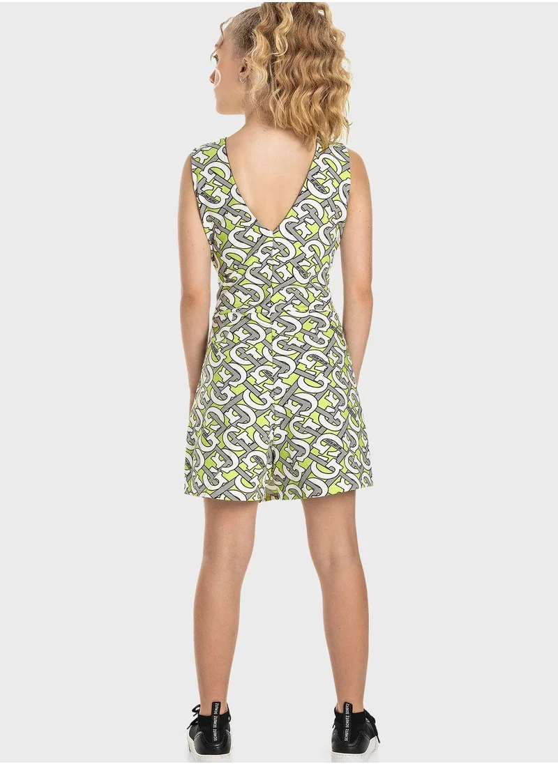 Gloss! Kids Printed Half Body Romper