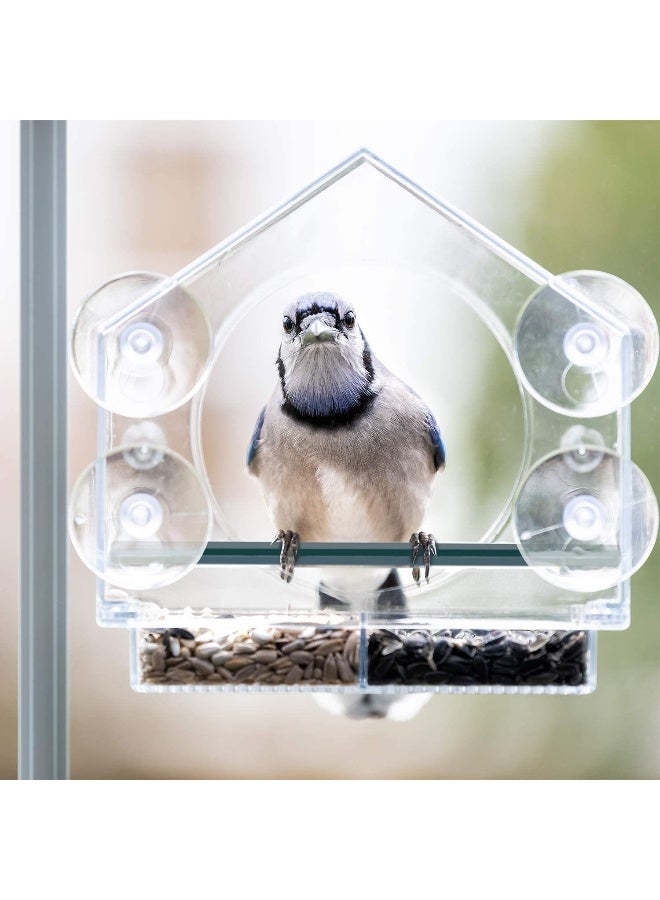 آنا حامل طيور مع نافذة شفافة من الأكريليك للتعليق في الهواء الطلق - Image 3