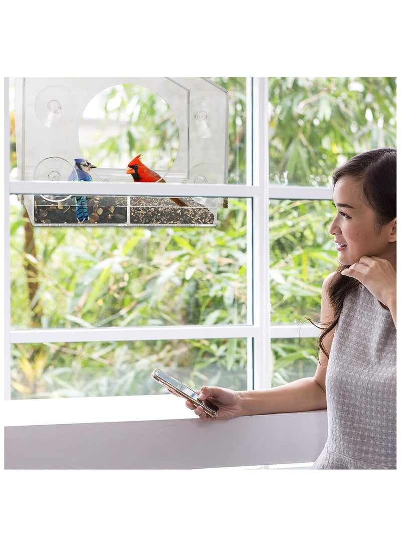 آنا حامل طيور مع نافذة شفافة من الأكريليك للتعليق في الهواء الطلق - Image 4