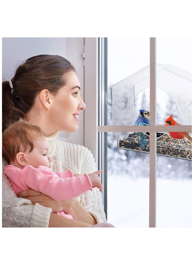 آنا حامل طيور مع نافذة شفافة من الأكريليك للتعليق في الهواء الطلق - Image 5