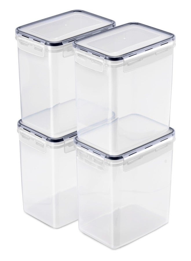 Sorbus Food Storage Containers - Pack of 4 - Air Tight, Four-Way Snap Lids Keeps Food Fresh - Store Cereal, Pasta, Flour, Nuts, Candy - Durable Plastic Kitchen Pantry Bins - Image 5