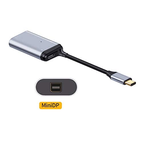 xiwai USB-C Type C to Mini DP Displayport Monitor Converter Adapter 4K 2K 60hz with Female PD Power Port - Image 3