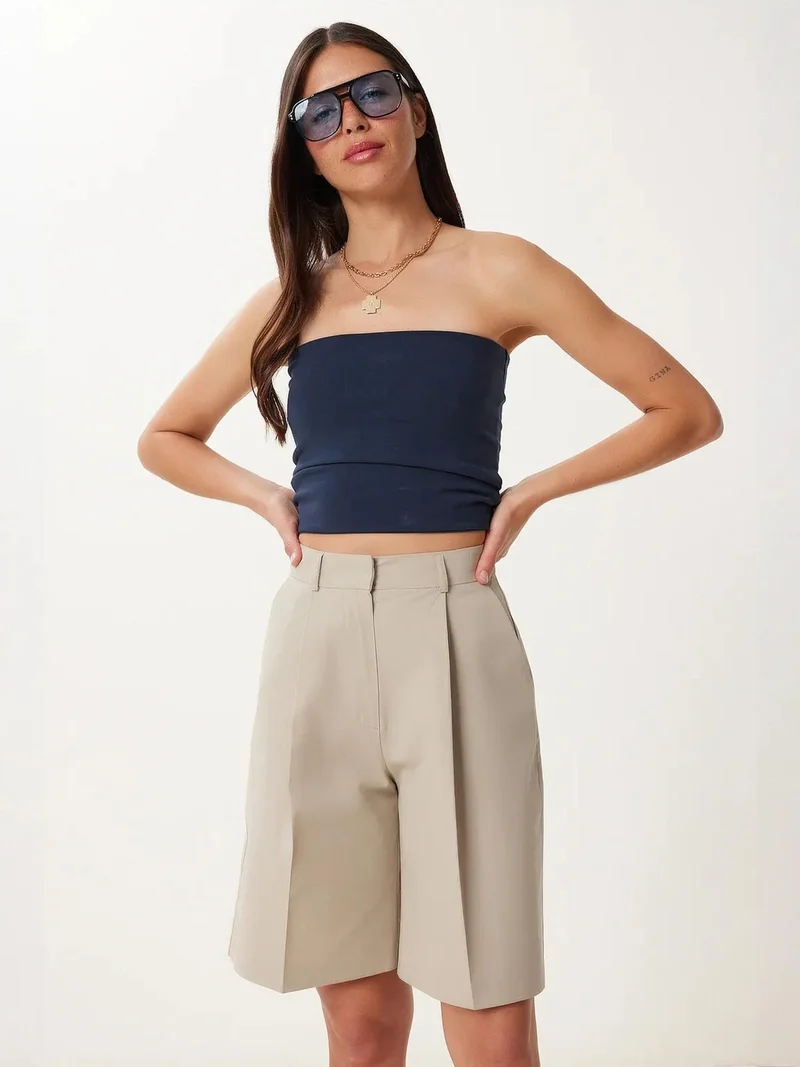 السعادة في إسطنبول ISTANBUL Belted woven tailored shorts