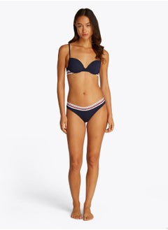 TOMMY HILFIGER Women's Classic Bikini Bottom - Nylon, Blue  - Image 4