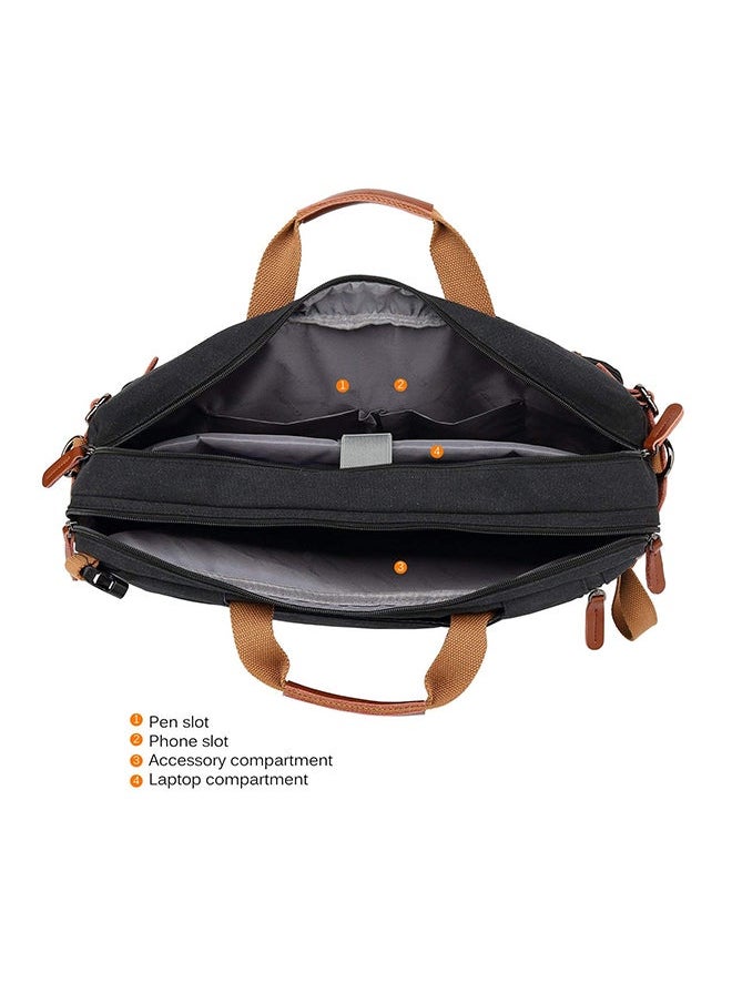 Arabest Convertible Multi-Functional Laptop Briefcase Black  - Image 4