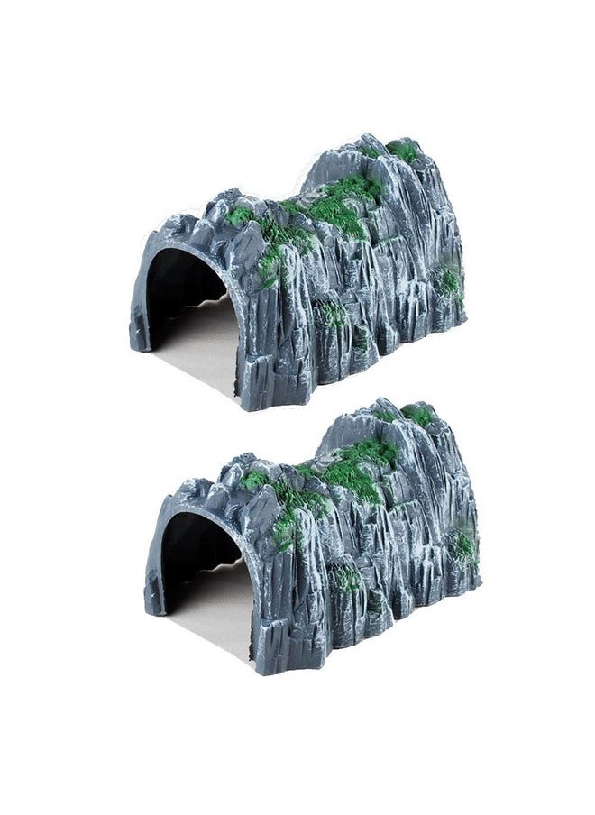NWFashion Model Scenery 1:160 Scale N Gauge Plastic Rockery Tunnel Track Train Accessories Toy (2Pcs)  - Image 1
