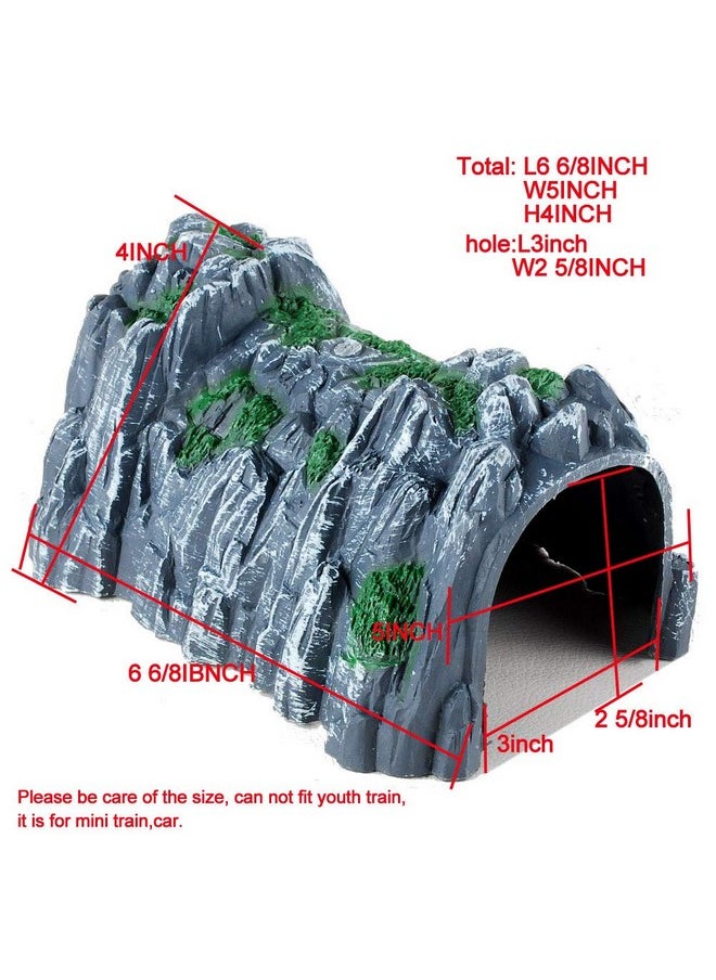 NWFashion Model Scenery 1:160 Scale N Gauge Plastic Rockery Tunnel Track Train Accessories Toy (2Pcs)  - Image 2
