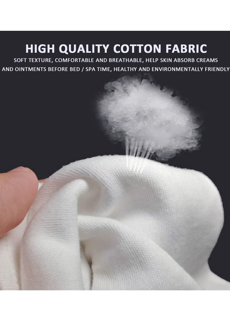 SUNSAR 2 Pairs of moisturizing Socks and 2 Pairs of moisturizing Gloves, Cotton Comfortable Breathable  moisturizing Socks and Gloves  for Dry  Feet and Hands ,Unisex (White) - Image 5