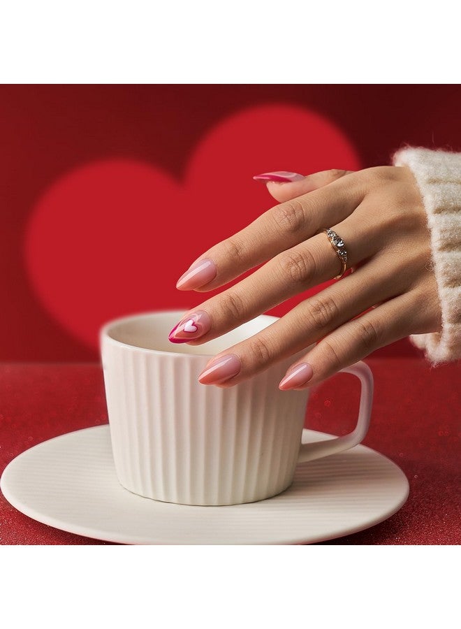 بي تي آرت بوكس أطراف أظافر طبيعية من BTArtbox XCOATTIPS - أظافر لوزي قصيرة وردية اللون، أظافر جيل ناعمة تدوم طويلًا، أظافر صناعية، أظافر أكريليك قابلة للنقع، ملحقات أظافر صناعية لتزيين الأظافر، هدايا عيد الحب - Image 2