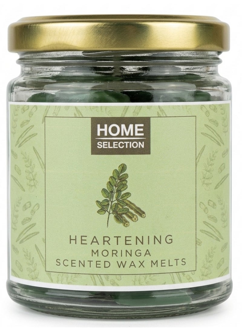 HOME SELECTION Single Wick Jar Heartening Moringa Scented Wax Melts Home Fragrance - Image 1