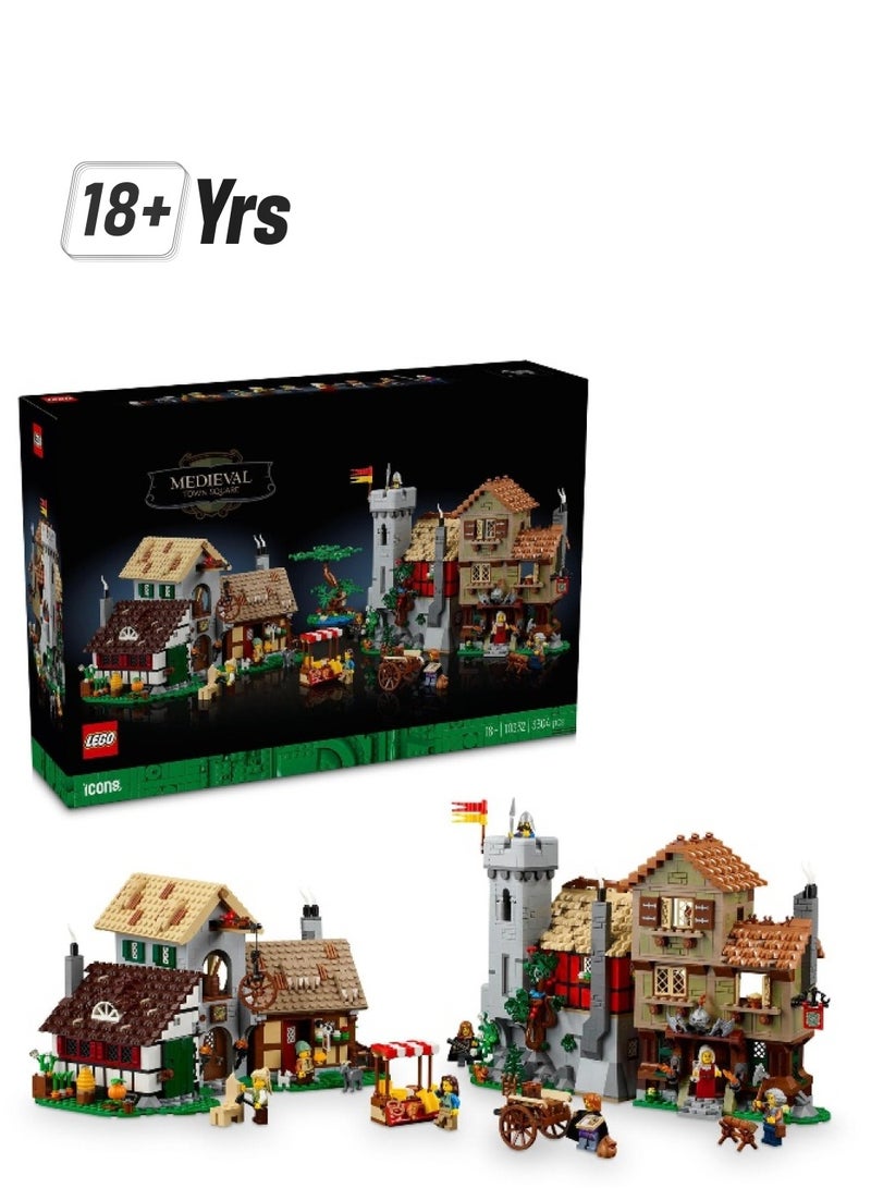 LEGO Icons Medieval Town Square 10332 Building Toy Set (3304 Pieces)  - Image 1
