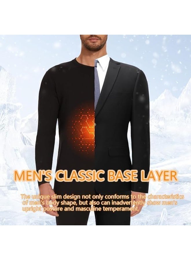 رات سو الرجال الملابس الداخلية الحرارية ضبط الرجال الطبقة الأساسية الحرارية بيجامة الكُم الطويلة الحرارية جونس طويلة مجموعة للتزلج التدريب على التنزه في الهواء الطلق الرياضة - Image 4