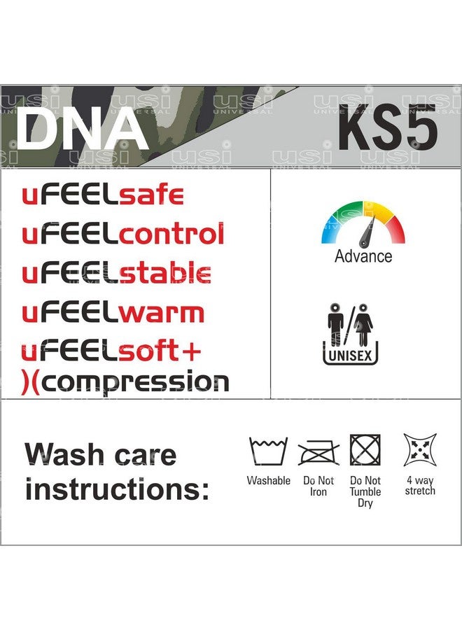USI UNIVERSAL غلاف الركبة، دعم الركبة KS5 (عبوة من 1 زوج، سمك 5 مم) للتدريب المتقاطع، إصابة الركبة، غلاف ضغط الركبة لدعم تخفيف الألم، اللياقة البدنية، رفع الأثقال (كبير) - Image 5