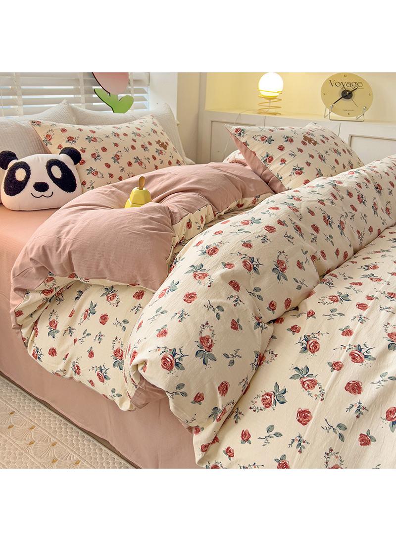 Bluejw Pure Cotton Washable Bed Sheet And Duvet Cover Bed Linen Set  - Image 1