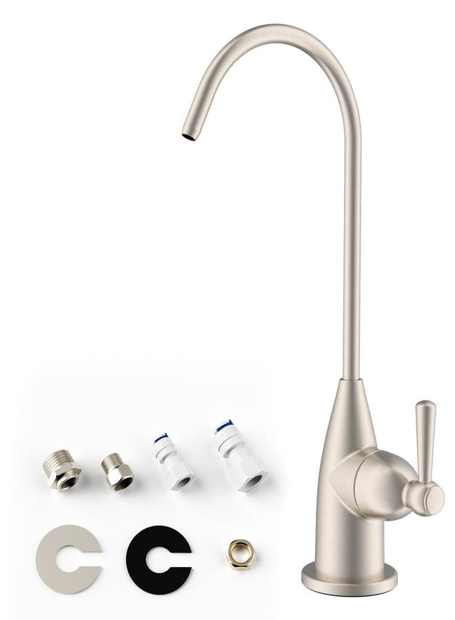Hibbent Drinking Water Faucet for Bar and Kitchen Sink, Stainless Steel Reverse Osmosis RO Faucet for Under-Sink Filtration System, Brushed Nickel Finish - Image 1