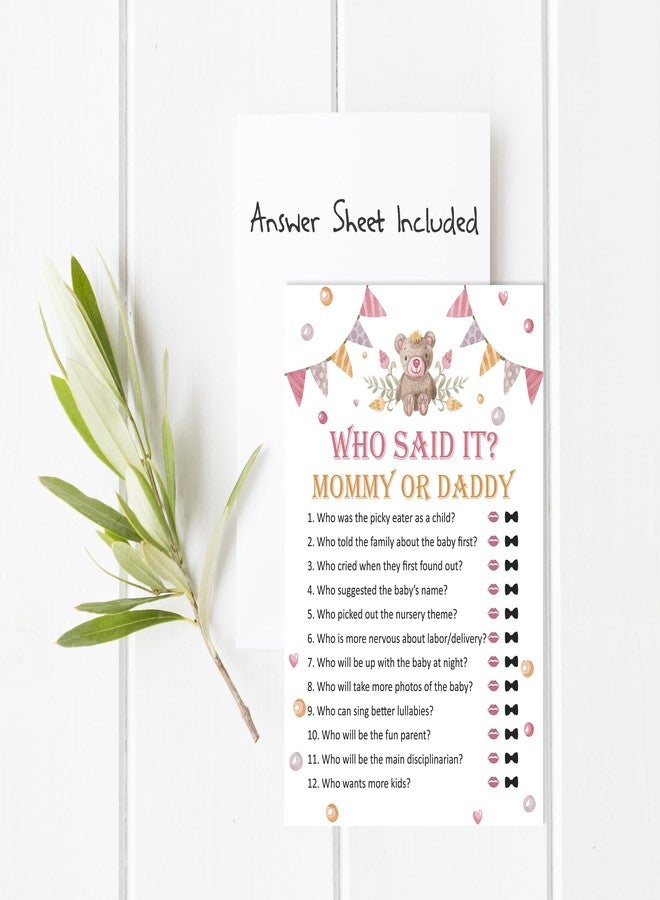 Inkdotpot Who Said it Game Mommy Or Daddy 50 Sheet Fun Baby Shower Game Gender Neutral Party Party Supply - Image 4