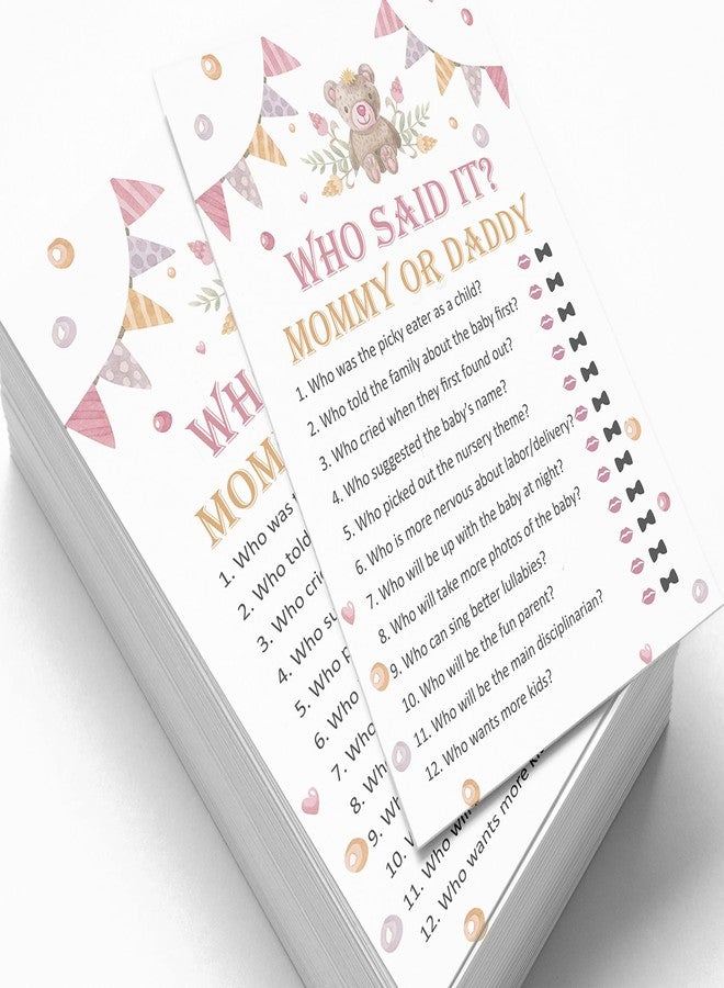 Inkdotpot Who Said it Game Mommy Or Daddy 50 Sheet Fun Baby Shower Game Gender Neutral Party Party Supply - Image 3