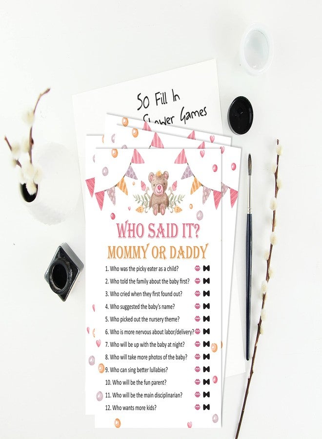 Inkdotpot Who Said it Game Mommy Or Daddy 50 Sheet Fun Baby Shower Game Gender Neutral Party Party Supply - Image 5
