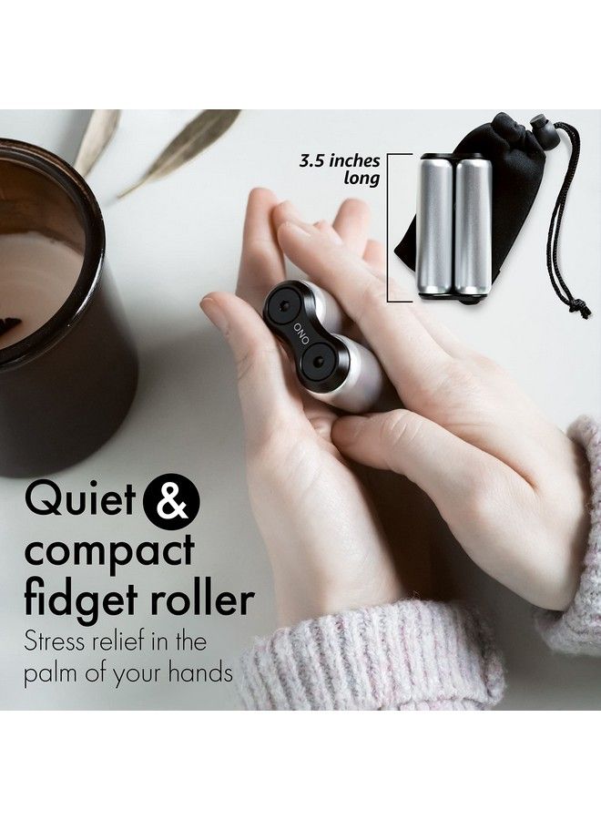 ONO Roller Grey (The Original) Handheld Fidget Toy For Adults ; Help Relieve Stress Anxiety Tension ; Promotes Focus Clarity ; Compact Portable Design - Image 3