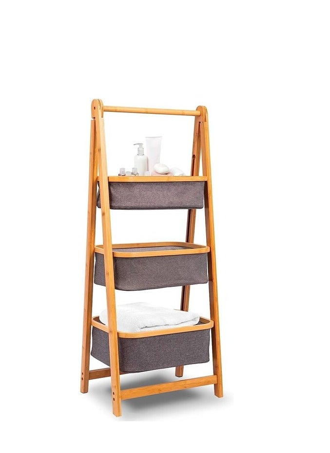 AtrauX Atraux 3-Tier Portable Laundry Storage Rack With Removable Baskets  - Image 1