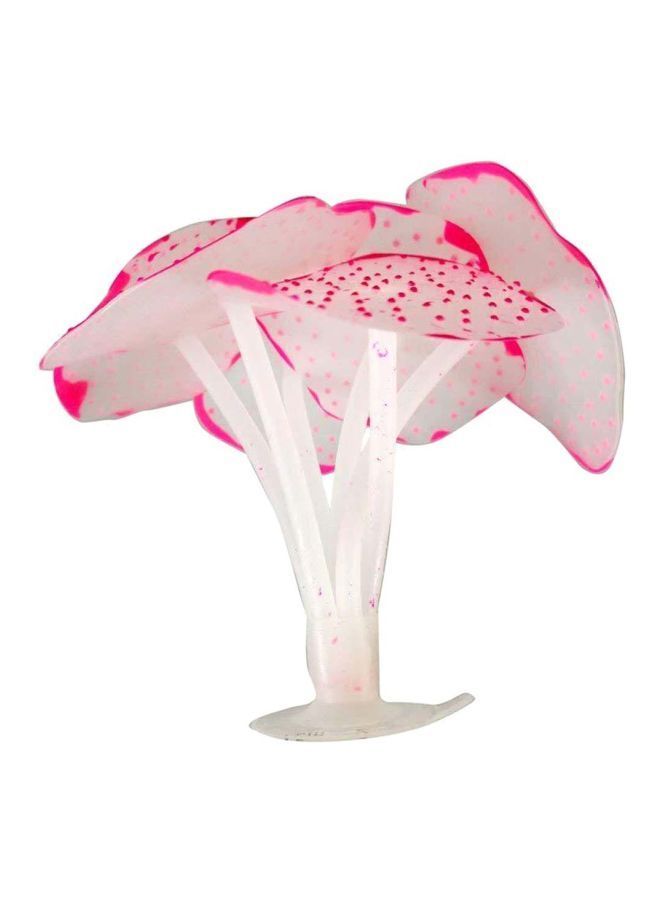 NIBEMINENT Artificial Coral Plant Shaped Aquarium 4-Ornament Pink/White 18x10x16cm - Image 1