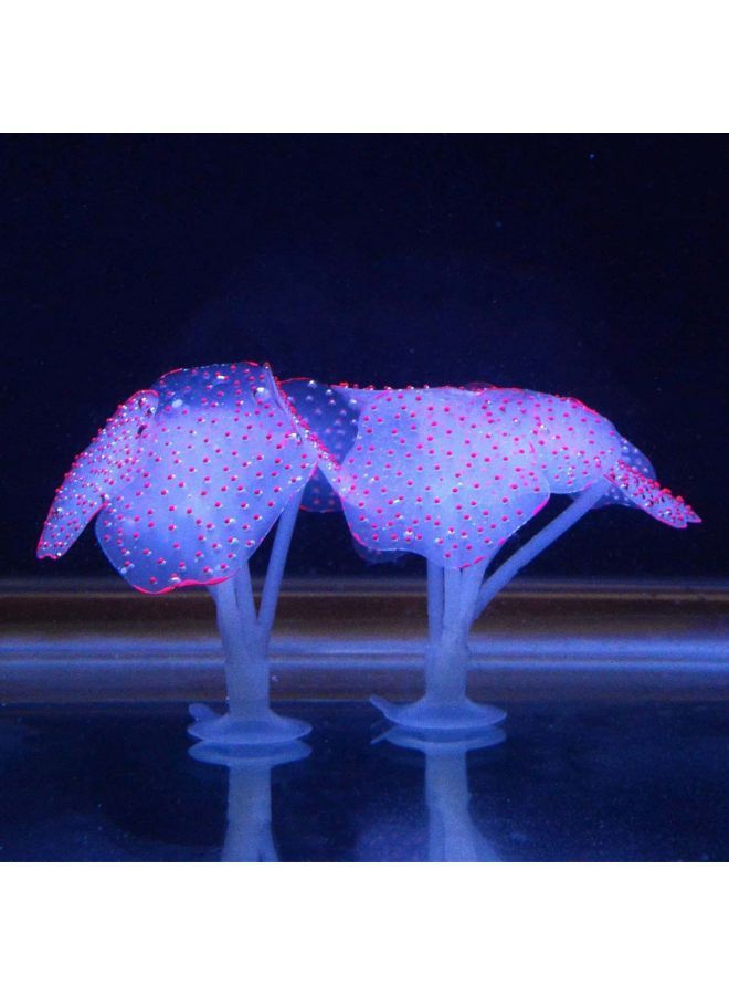 NIBEMINENT Artificial Coral Plant Shaped Aquarium 4-Ornament Pink/White 18x10x16cm - Image 3