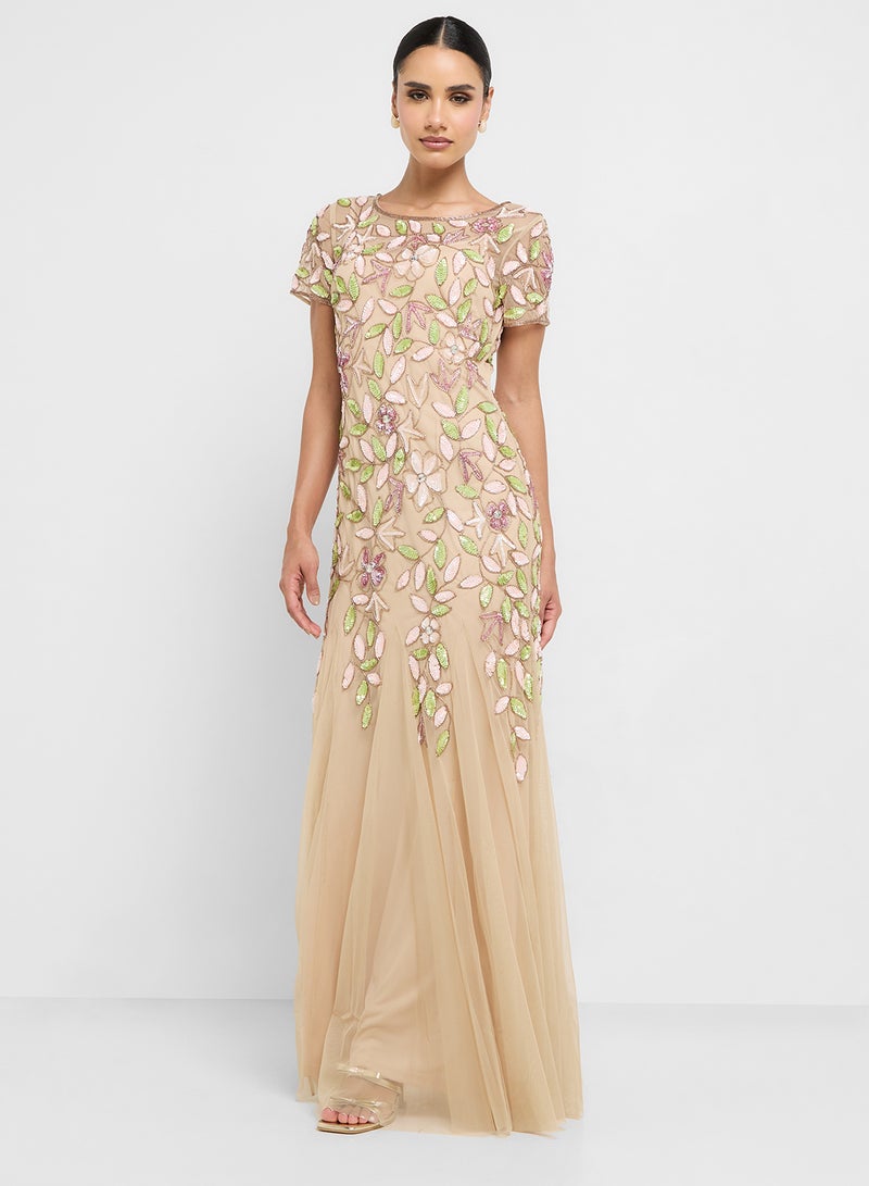 Adrianna Papell Embellished Maxi Dress - Image 4