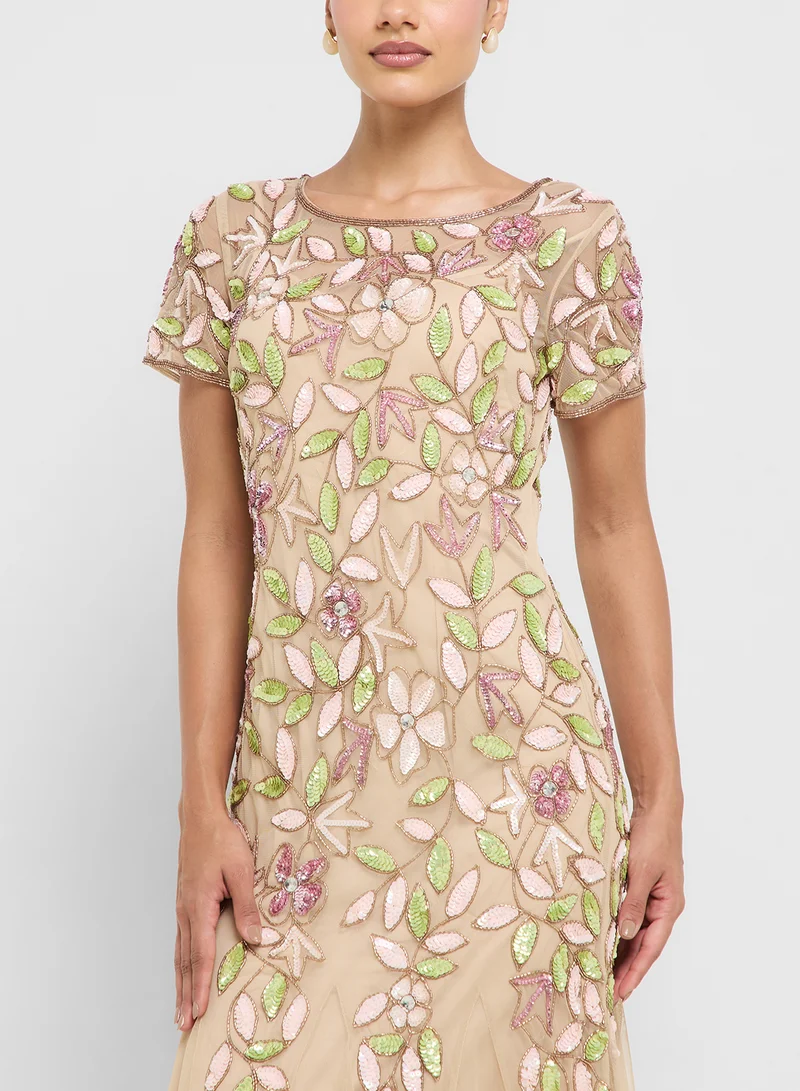 Adrianna Papell Embellished Maxi Dress