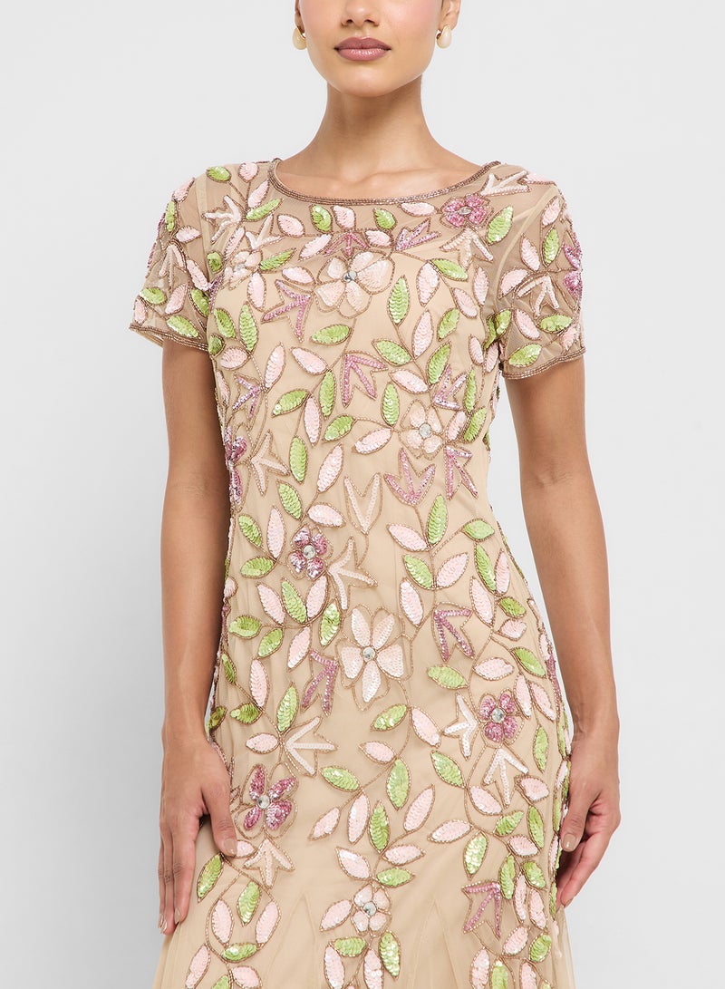 Adrianna Papell Embellished Maxi Dress - Image 3