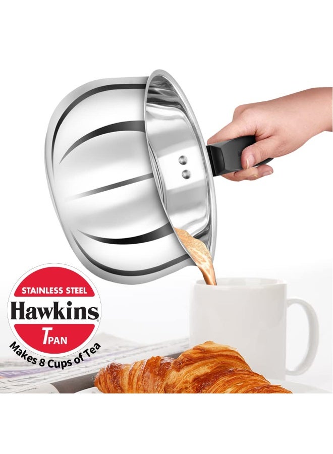 Hawkins 2 Litre Tpan, Stainless Steel Tea Pan with Glass Lid, Induction Sauce Pan, Chai Pan, Saucepan, Silver - Image 4