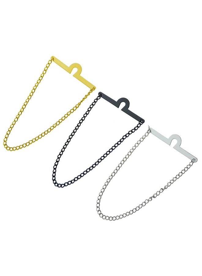 Geek-M Men's Tie Chain Fashion Necktie Link Noble Necktie Chains for Business Wedding Pack of 3 - Image 1