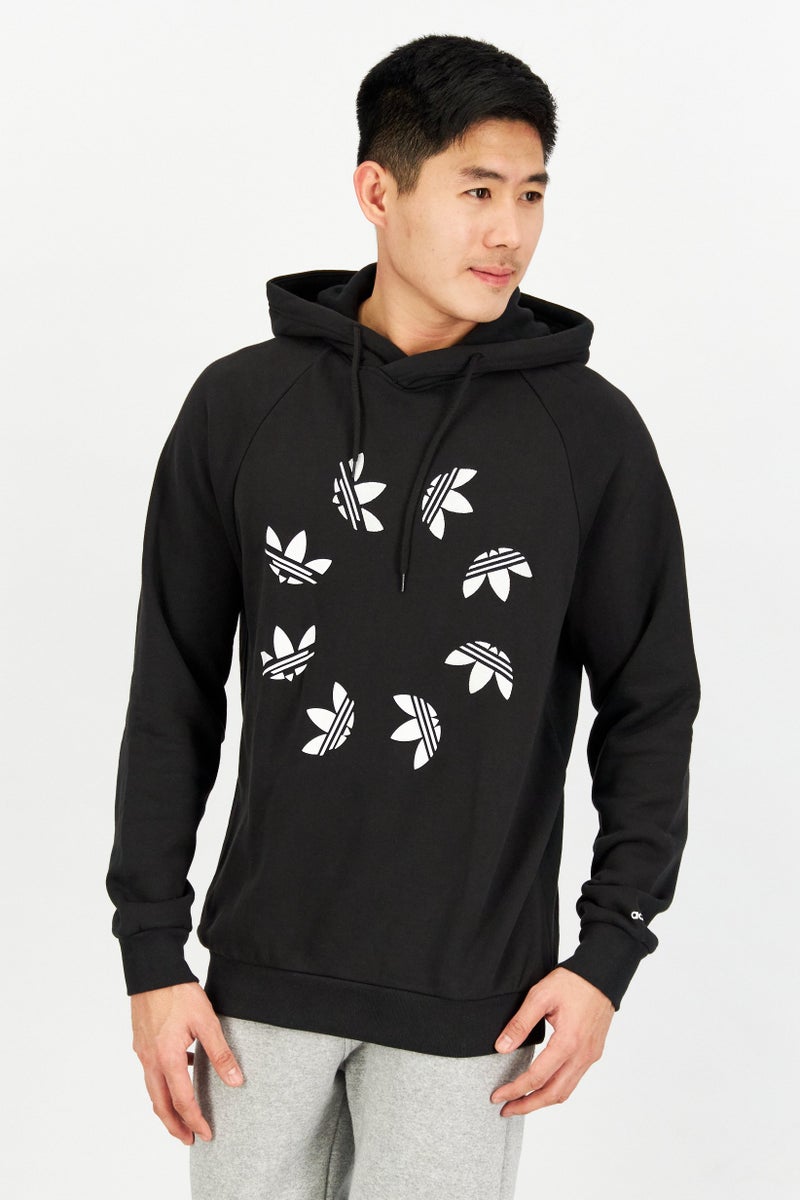 adidas Originals Men Sportswear Fit Brand Logo Outdoor Hoodie, Black - Image 1