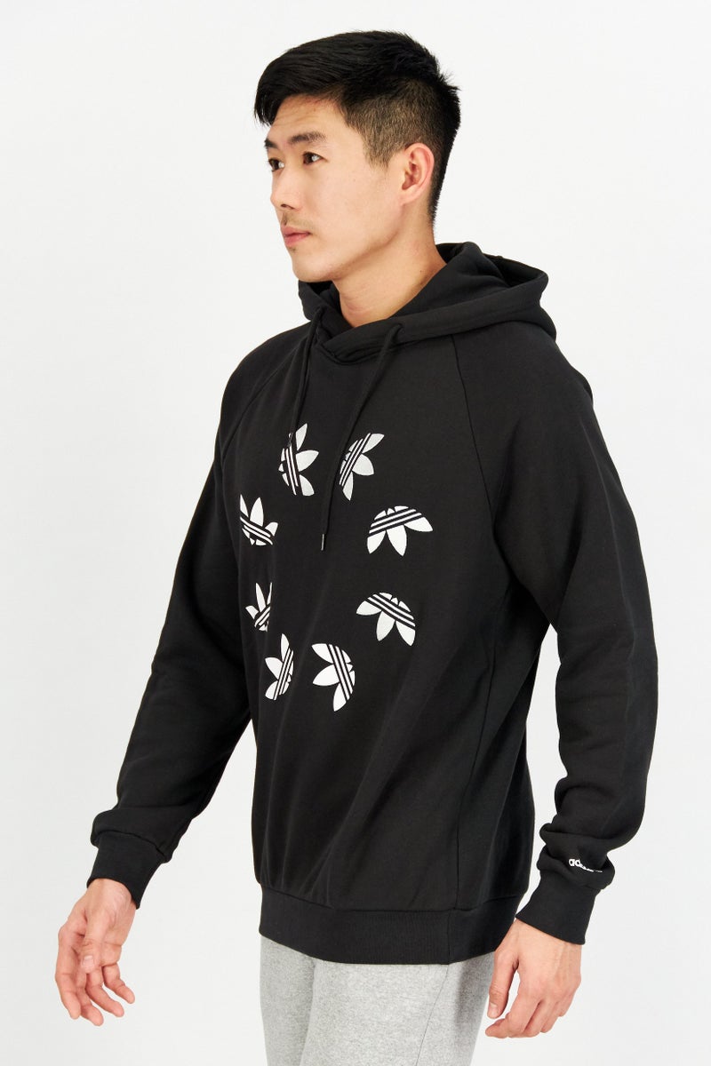 adidas Originals Men Sportswear Fit Brand Logo Outdoor Hoodie, Black - Image 4