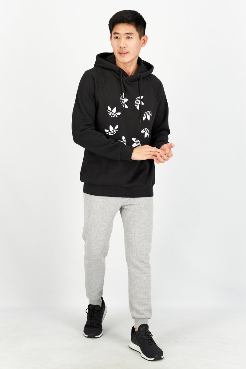 adidas Originals Men Sportswear Fit Brand Logo Outdoor Hoodie, Black - Image 2